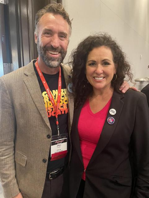 CFT President Freitas and new CLF leader Lorena Gonzalez