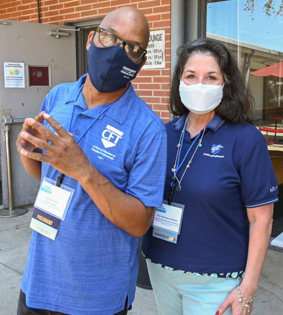 CCE President Carl Williams and Southern Vice President Tina Solórzano Fletcher