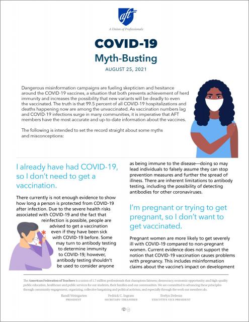 AFT flyer - COVID-19 myth busting