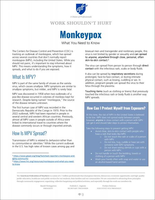 AFT monkeypox flyer