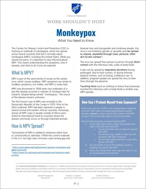 AFT monkeypox flyer