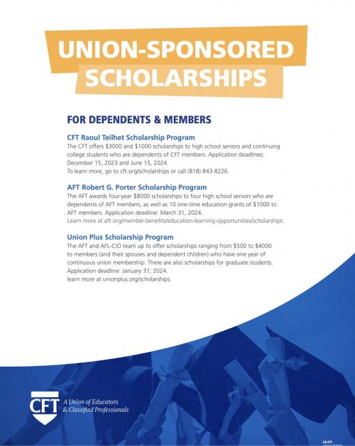 image of CFT Raoul Teilhet Scholarships flyer