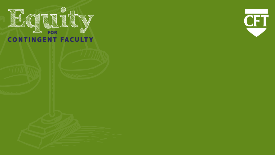 Equity for Contingent Faculty - green