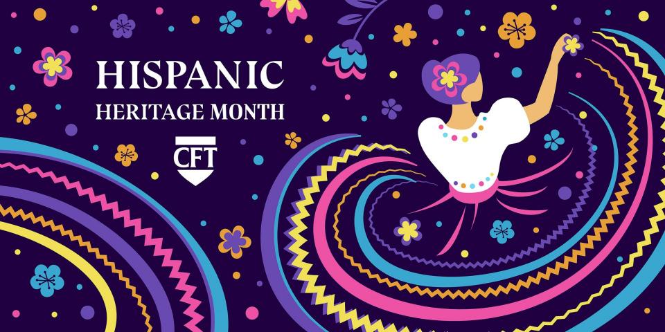 Latina dancing with words Hispanic Heritage Month CFT