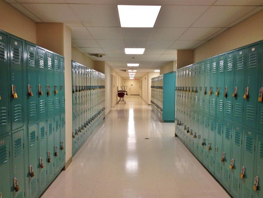 empty school hallways