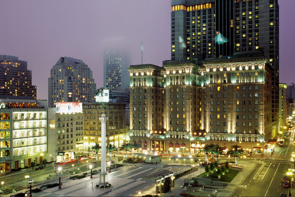 Westin St Francis with famous SF fog