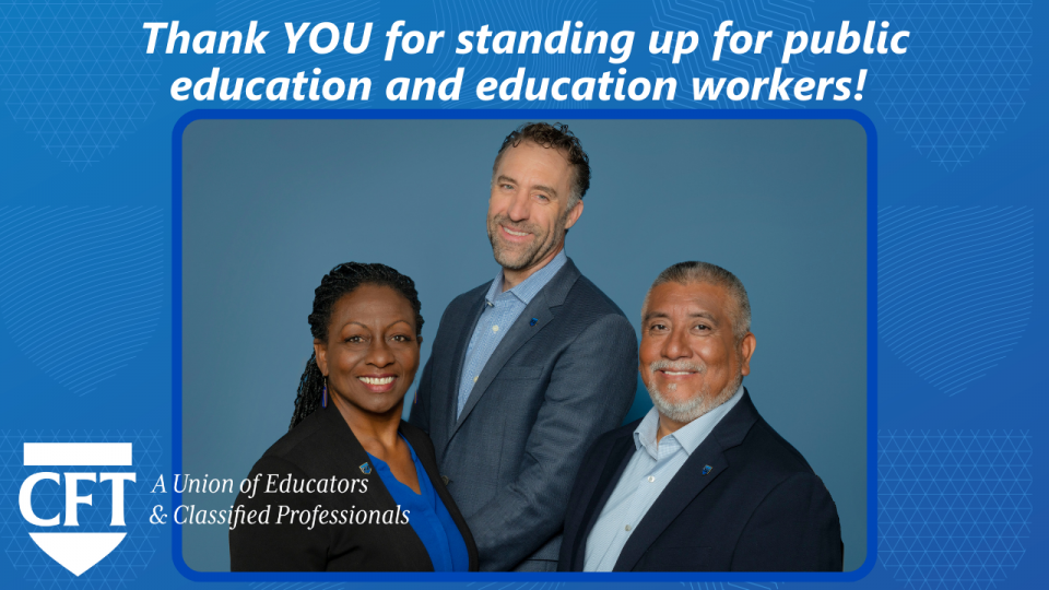 A thank you message from the leaders at CFT
