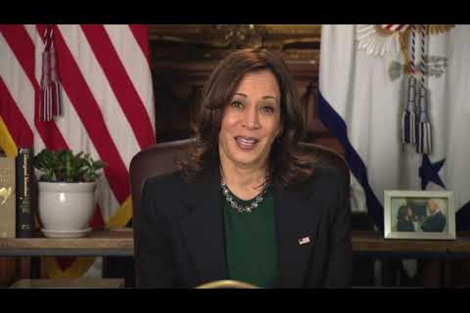 Vice President Kamala Harris speaks to CFT Convention