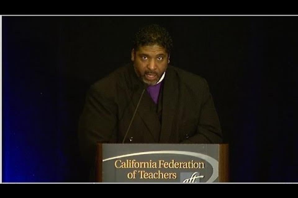 Reverend Dr. William Barber speaks