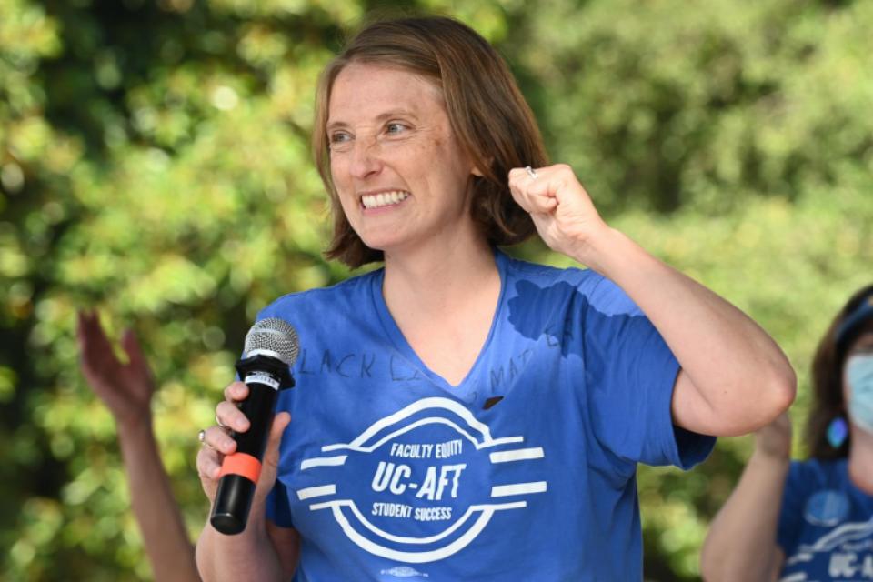 UC-AFT President Mia McIver