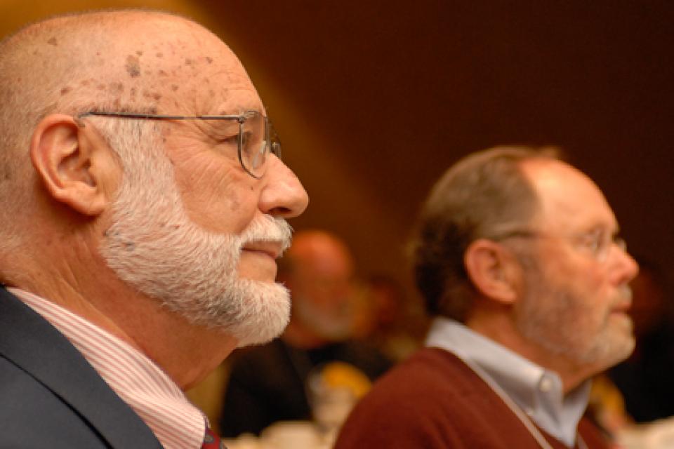 Honoree Chuck Caniff and staff colleague Tom Martin