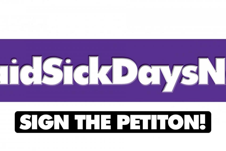 #PaidSickDaysNOW! Sign the petition