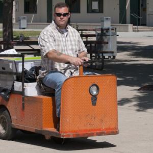 Mike O‘Connor, the lead custodian at Anzar High School in San Juan Bautista, monitors the campus for pest problems. O'Connor is a member of the Aromas-San Juan Federation of Classified Employees.