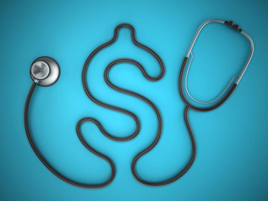 stethoscope with dollar sign 