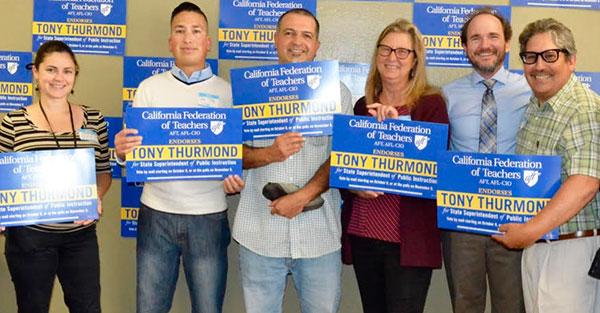 Teachers welcomed the opportunity to talk one-on-one with Tony Thurmond at an event hosted by the Pajaro Valley Federation of Teachers in Watsonville.